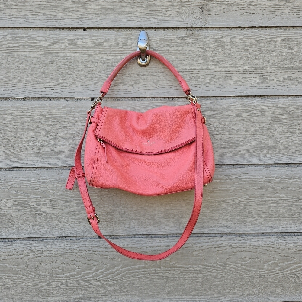 kate spade coral pink Cobble Hill Little Minka crossbody bag with top handle